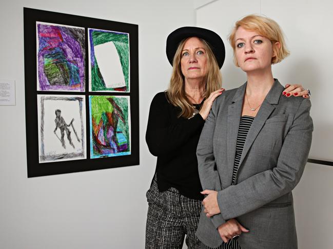 Christabel and Bertie Blackman at their father’s exhibition at Harvey House Gallery and Sculpture Park in 2018. Picture: Adam Yip