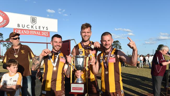 GDFL Grand Final: Inverleigh v Thomson Inverleigh celebrate winning the 2023 Grand Final.