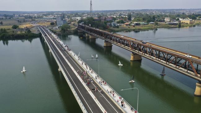 Lucky Ann Anthony stopped and got out of her car briefly on the middle of the New Grafton Bridge.