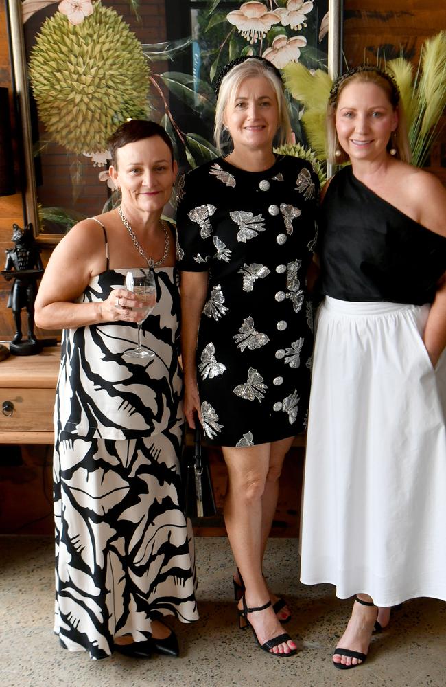 Derby Day celebrations at Flinders Lane. Teresa Murphy, Deb Jones and Renee Reibel. Picture: Evan Morgan