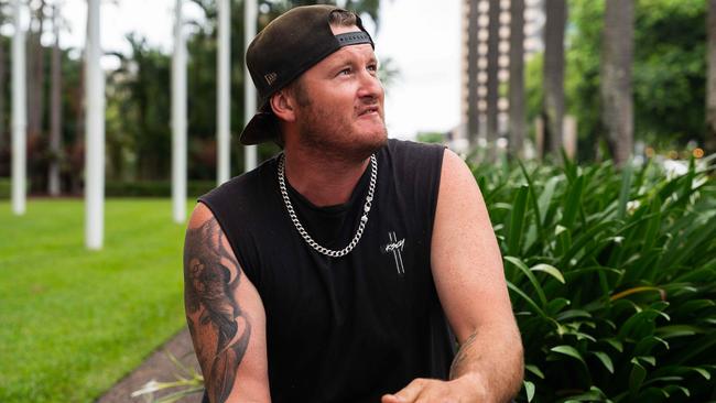 Steve Barlee was one of hundreds of Territorians gathered outside Parliament House for a rally against violent crime in the NT. Picture: Pema Tamang Pakhrin