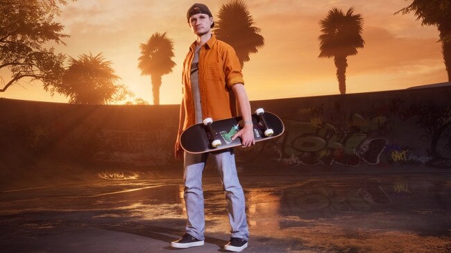 Melbourne skater Shane O'Neill in the remastered video game Tony Hawk Pro Skater.