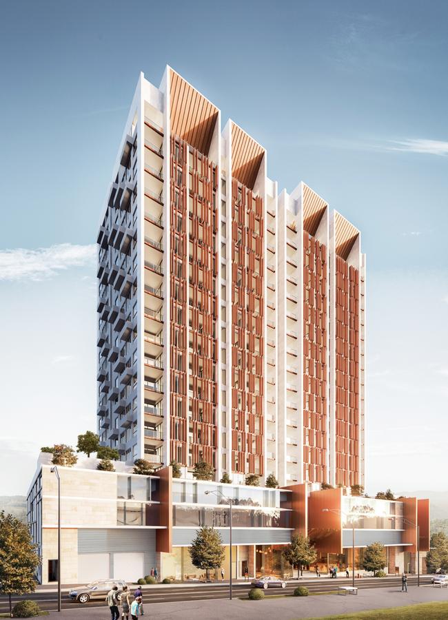 Architectural image of the proposed Horizon Building in Mann Street Gosford.