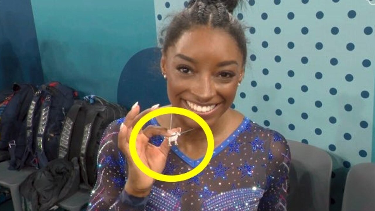 Simone Biles’ wild act drops jaws after historic gold medal The