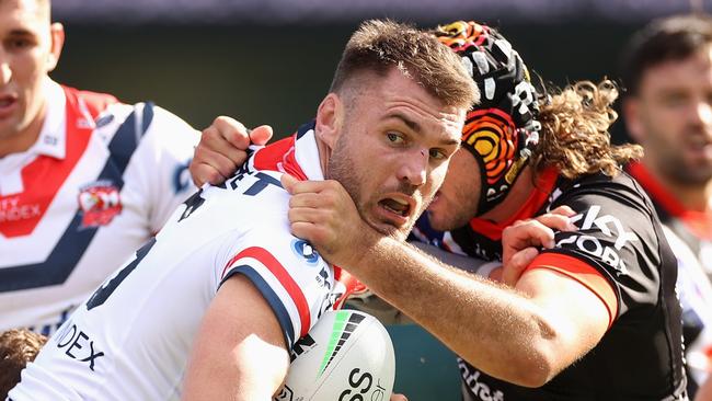 Angus Crichton has close ties to Tigers coach Michael Maguire. Picture: Cameron Spencer/Getty Images