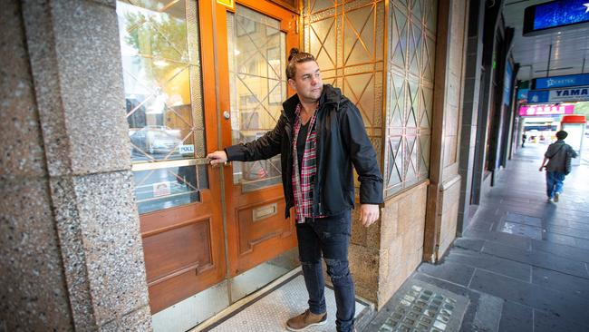 Ben arrives at the theatre and enters the stage door. Picture: Mark Stewart