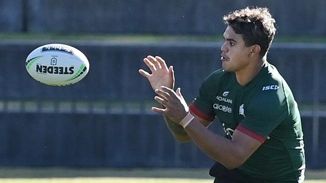 Latrell Mitchell faces off against his old club this week. Picture: Dean Lewins/AA{