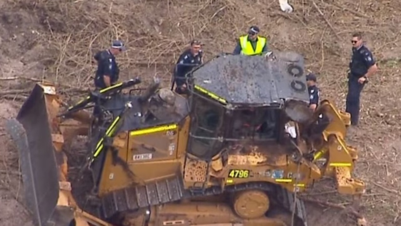 A 55-year-old man has died after a bulldozer rolled at a Powerlink worksite near the Meandu Mine and Tarong Power Station at Nanango