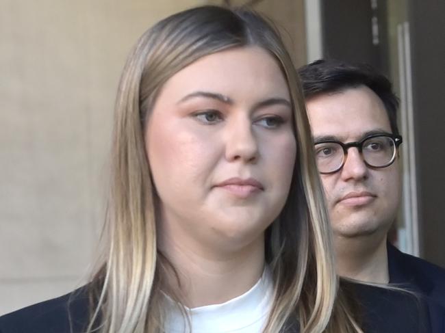 SYDNEY, AUSTRALIA - NewsWire Photos DECEMBER 5, 2023: Brittany Higgins arrives at Federal Court during the  defamation case.Picture: NCA NewsWire / Jeremy Piper