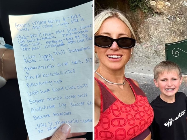 Roxy Jacenko has shared her son's Christmas wishlist. Picture: Instagram