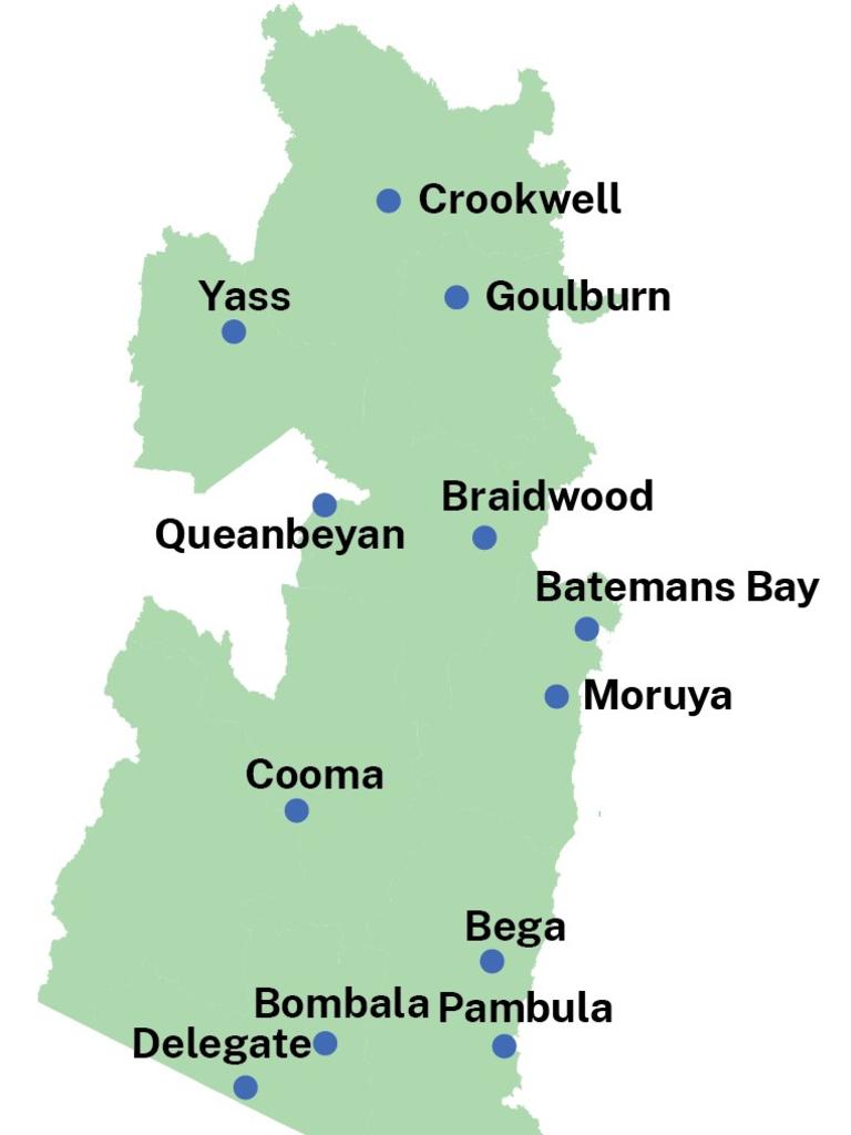 Map of the area one person patrols. Picture: Supplied