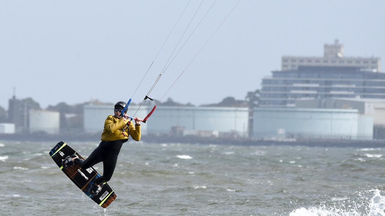 Kitesurfer will be able to make the most of the strong wind conditions. Picture: NewsWire / Andrew Henshaw