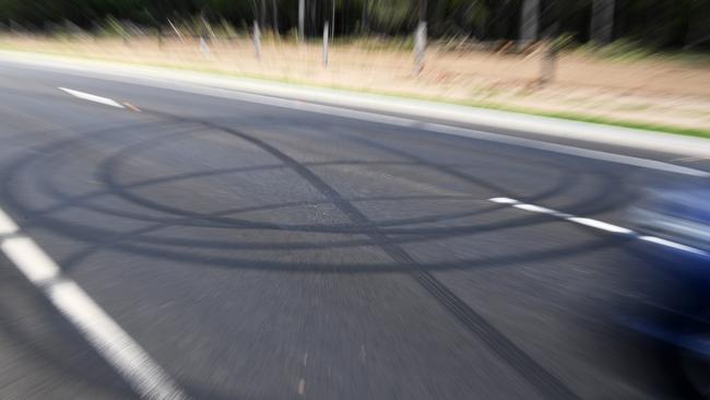 The man was charged for doing burnouts.