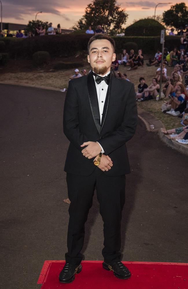 Sam Brandwood at Harristown State High School formal at Highfields Cultural Centre, Friday, November 17, 2023. Picture: Kevin Farmer