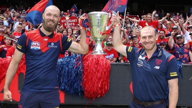 Melbourne skipper Max Gawn and coach Goodwin will be on deck for unfurling of the premiership flag for the first time in 57 years.