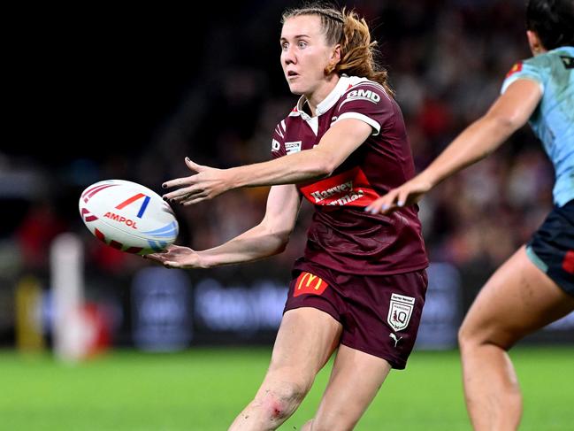 Queensland’s Tamika Upton is yet to lose a game at McDonald Jones Stadium. Picture: Bradley Kanaris/Getty Images