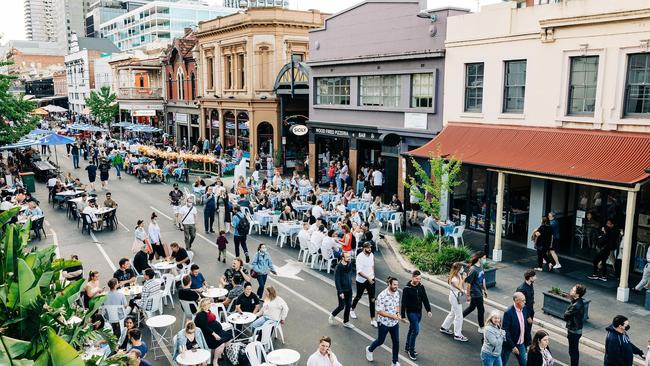 Adelaide's East End during the opening of the Adelaide Fringe, case numbers increased on Wednesday. Photo: Samuel Graves, Adelaide Fringe 2022,