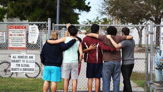 Marjory Stoneman Douglas High School is scheduled to reopen in the wake of the mass shooting. Picture: AFP