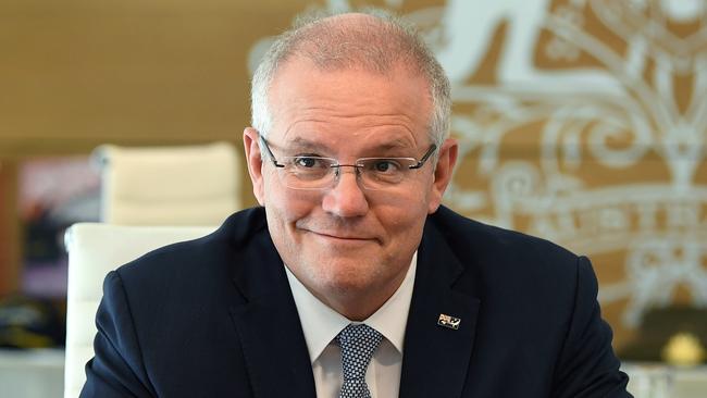 Scott Morrison at the Commonwealth Parliament Offices in Sydney yesterday. Picture: AAP