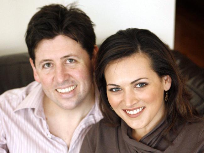 TV presenter Rosanna Mangiarelli with husband Andrew Oborn.