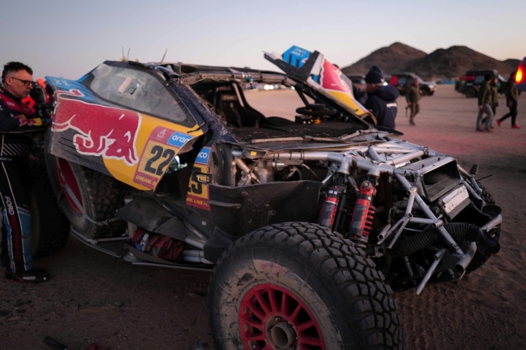 Dakar Rally champion Sainz pulls out after Baciuska wins marathon stage