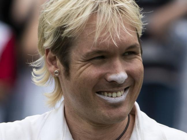 WARNING: FOR USE IN THE SUNDAY HERALD SUN, SUNDAY, JUNE 4, 2023. FIONA 0419323367.Alex Williams in character as Shane Warne  in the Channel 9 mini series Warnie. Picture: Supplied/Channel 9