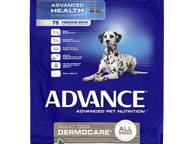 Advance Dermocare dry dog food.