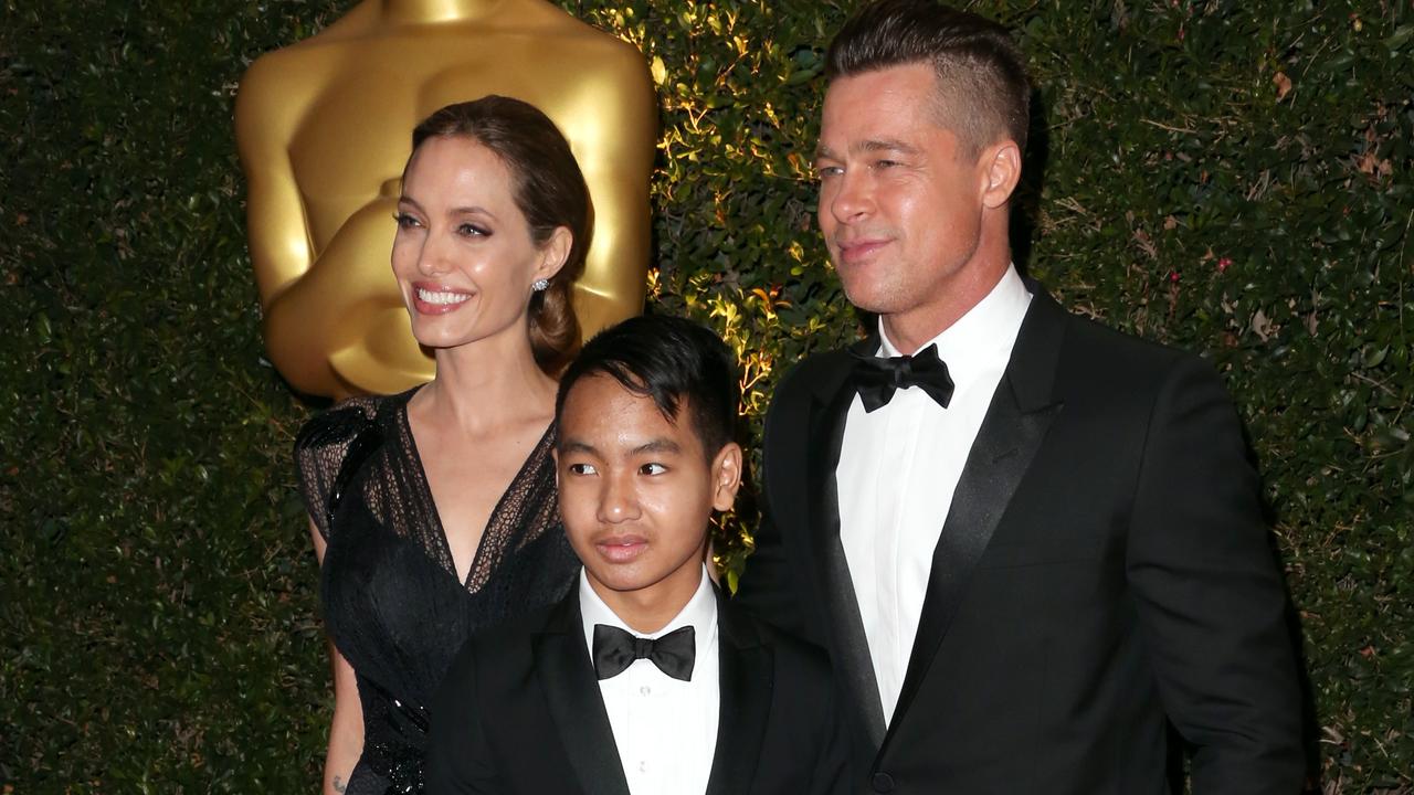 Jolie and Pitt with eldest son Maddox in 2013. Picture: Frederick M. Brown/Getty Images