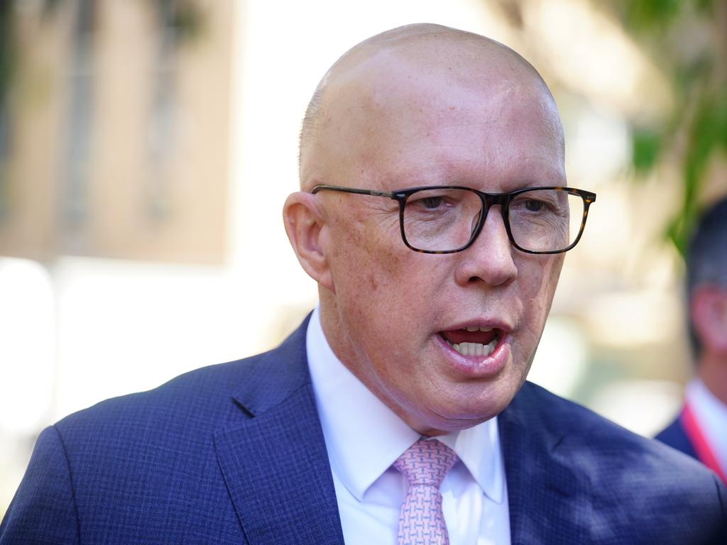 Peter Dutton has lashed Victoria’s courts amid a spike in anti-Semitic attacks. Pictures: Luis Enrique Ascui