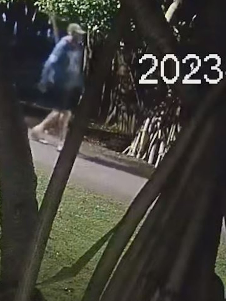 Police were looking to speak to a man captured on CCTV walking along a path near the crime scene. Picture: Queensland Police