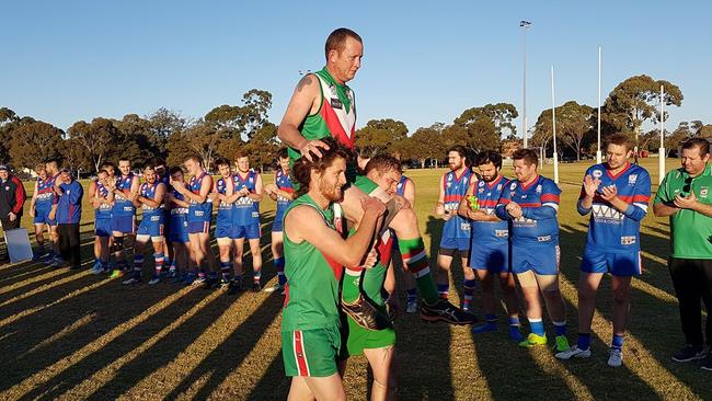 Mitchell Park's Nat McDonnell chalks up 300 games. Pic: Darren Adams