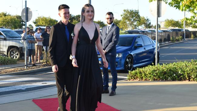 Ari Holland and Taylah Browne at the Mackay Northern Beaches State High School formal, on Saturday October 17. Picture: Zizi Averill