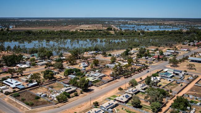 Flooding in the Menindee area, NSW, on Saturday. Picture: NCA NewsWire/pool/Samara Harris