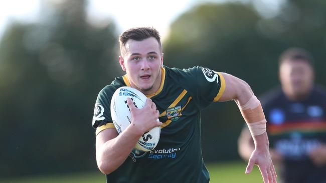 Cooper Bigeni crossed for a try for the Roos. Photo: Sue Graham