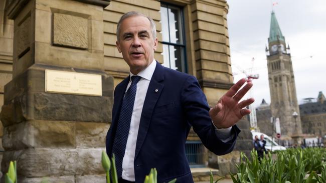 Canadian Prime Minister Mark Carney arrives at the Office of the Prime Minister and Privy Council in Ottawa. Picture: AP.