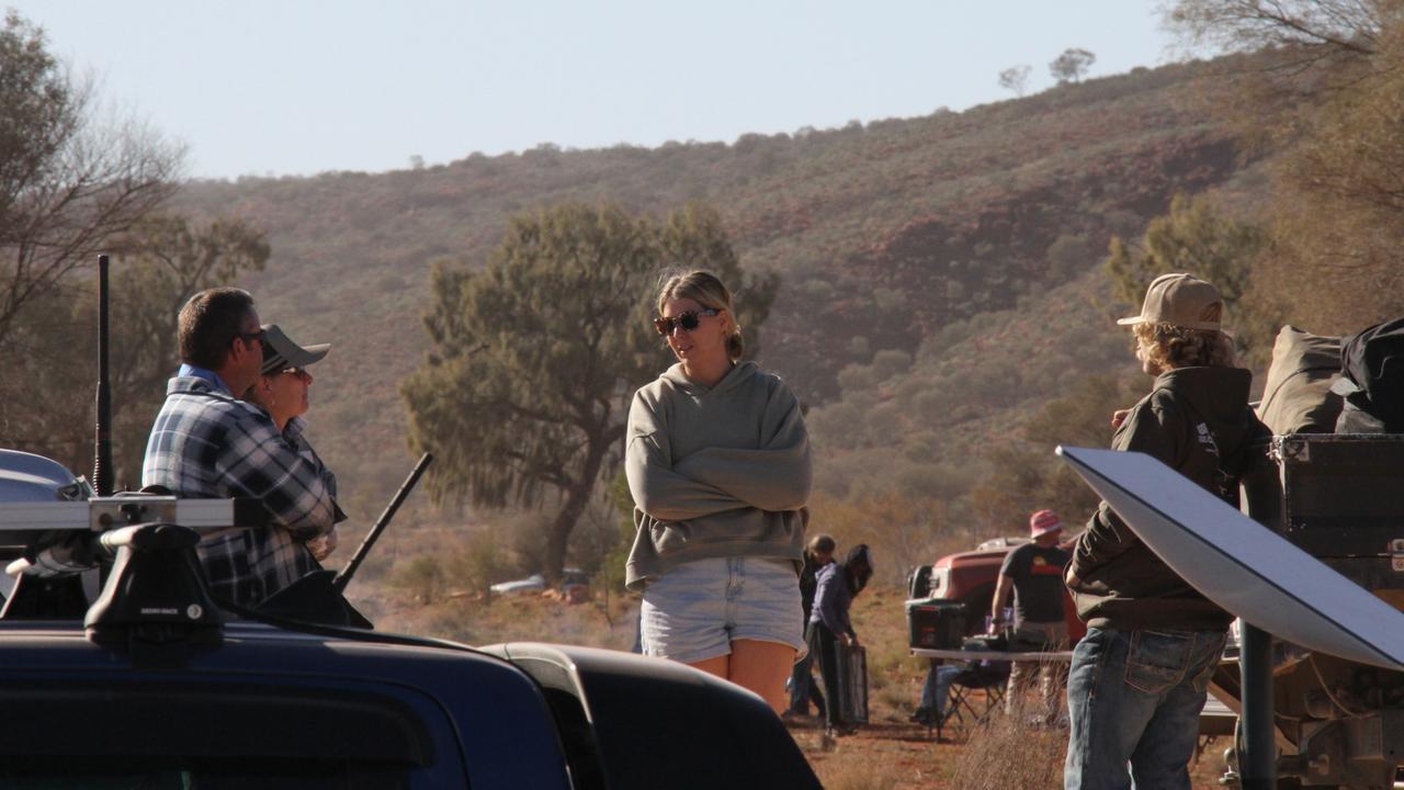 The 2025 Finke Desert Race has begun, with hundreds of punters lining the track south of Alice Springs to catch the action. Picture: Gera Kazakov