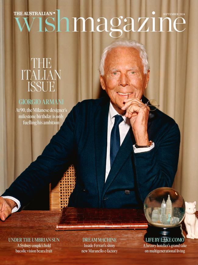 WISH Magazine cover for September 2024 starring Giorgio Armani. Picture: Alasdair McLellan