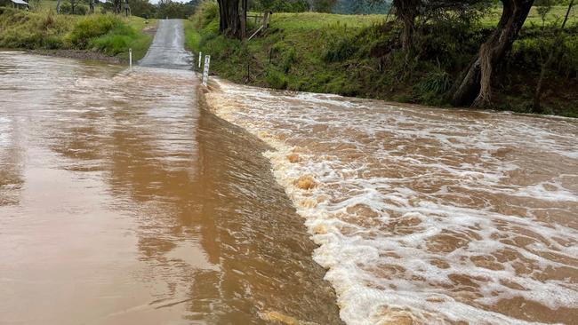 Parts of Mary Creek Road, Pie Creek has gone under as the severe weather continues.