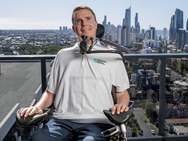 Perry Cross at his unit at Broadbeach. Picture: Jerad Williams