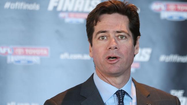 Gillon McLachlan will speak to Annastacia Palaszczuk on Tuesday. Picture: Getty Images