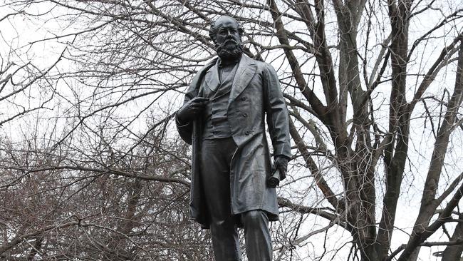 The William Crowther statue in Franklin Square Hobart. Picture: Nikki Davis-Jones