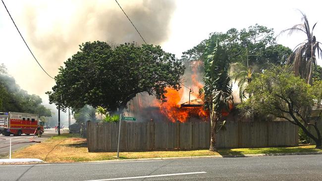 A man and his two dogs escaped a house fore on Severin St unharmed on Wednesday, November 20. Picture: Supplied