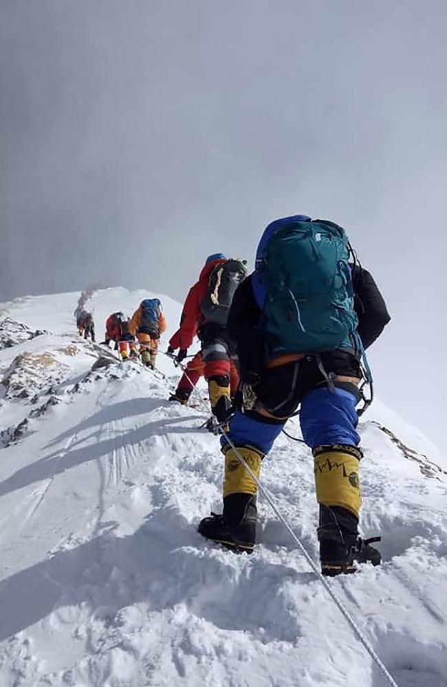 Expert climbers say more and more ‘inexperienced’ climbers are trying to summit Mount Everest. Picture: Gesman TAMANG / AFP.