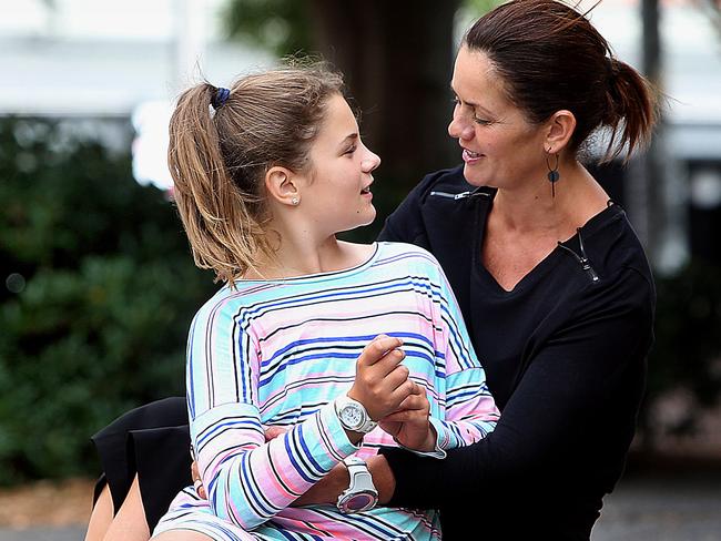 Matilda Hopper,11, talks about her fears and hopes with her mother Sally Souter.