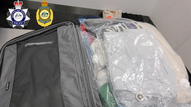 Clothes are increasingly being soaked in a meth solutions by overseas criminals to be smuggled into Australia. Picture: AFP, ABF