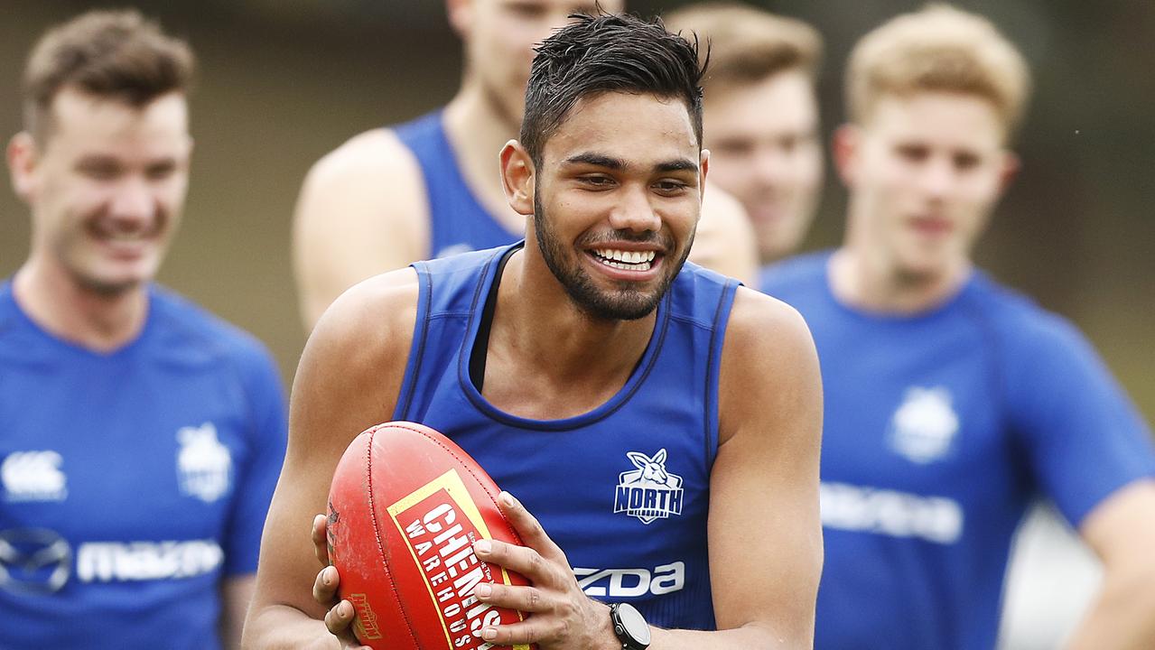 First-round draftee Tarryn Thomas showed promising signs in year one with North Melbourne.