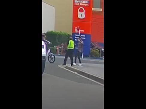 Driver tells off distracted pedestrian on phone