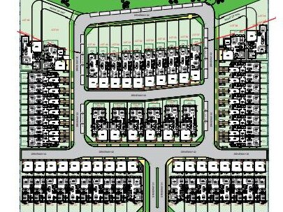 A plan of a proposed 53-home subdivision on Macpherson St, Warriewood. Picture: Supplied