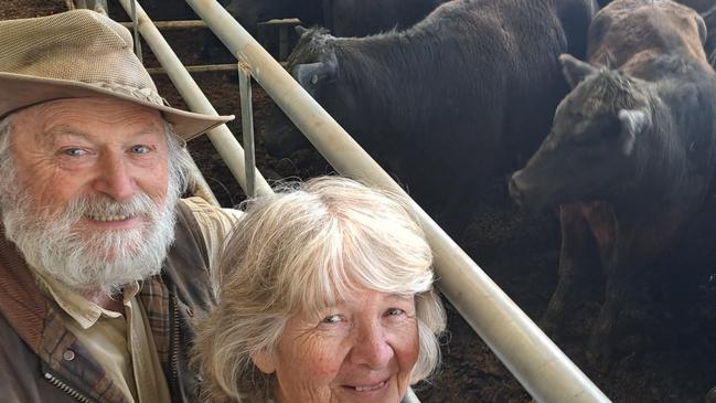 Jenny and Paul Leishman, Pryors Paddock near Farradale, sold 16 Angus heifers weighing 379kg for $1350 at the Yea cattle sale, giving them a win after some of the heifers had been purchased for just $600  when the market was struggling.