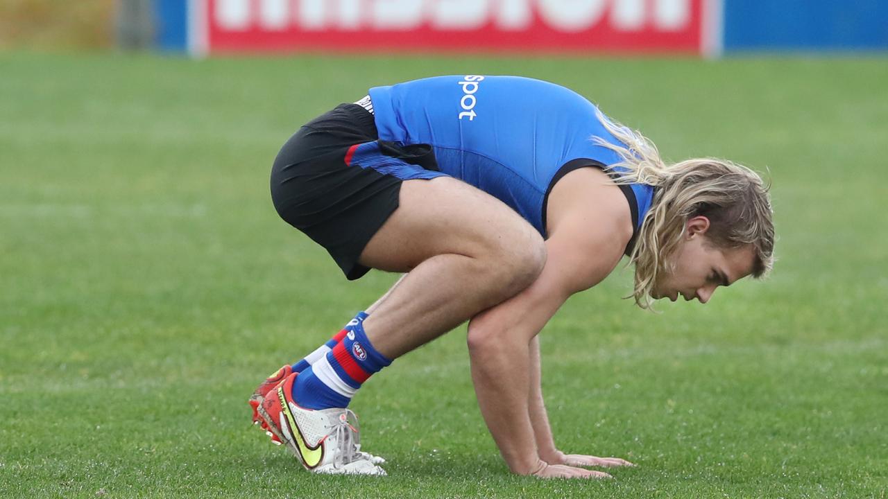 Bailey Smith has returned to training at Whitten Oval Picture: David Crosling